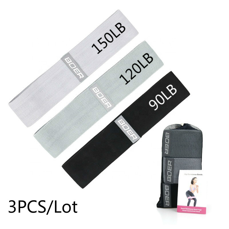 Home Gym Equipment Set - 3PCS Women Men Fabric Resistance Bands
