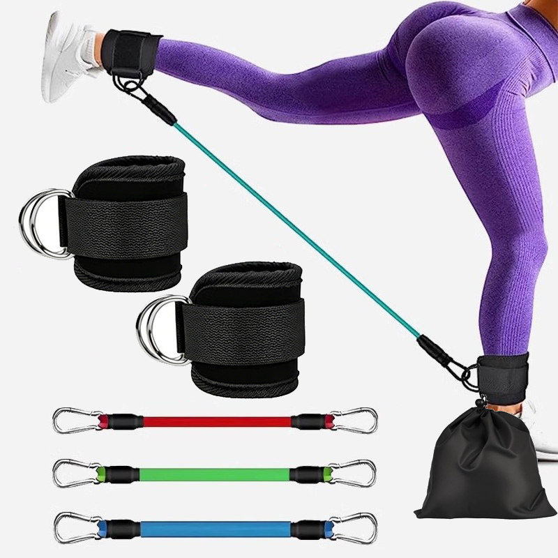 Home Gym Equipment Set - Ankle Strap Cable Machine With Resistance