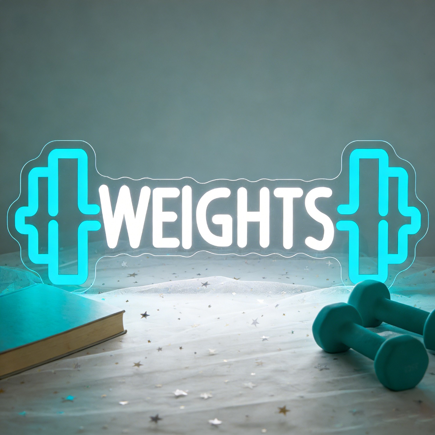 Weights Dumbbell Neon Sign LED - огляд і ціна Home Gym Neon Sign