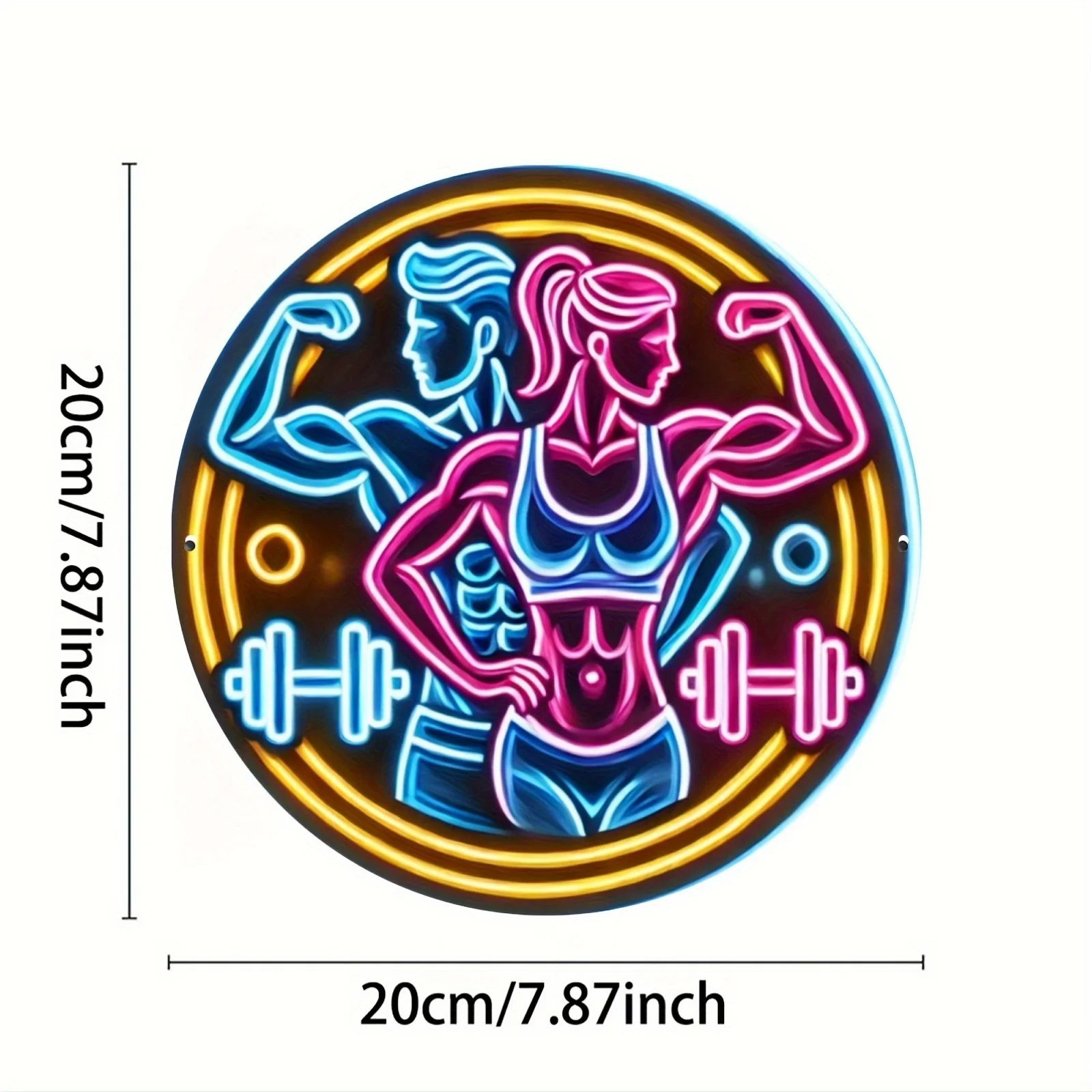 2D Metal Sign Fitness Gym Neon - огляд і ціна Home Gym Neon Sign