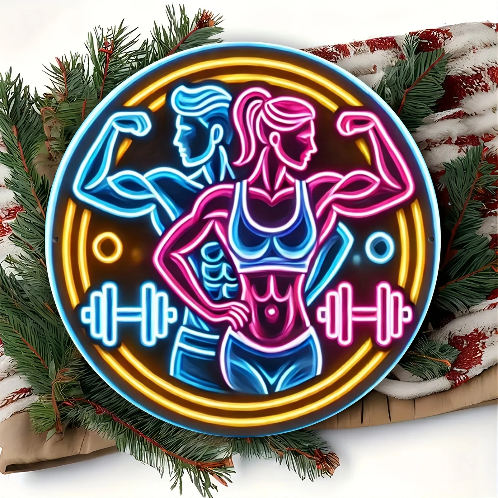 2D Metal Sign Fitness Gym Neon - огляд і ціна Home Gym Neon Sign