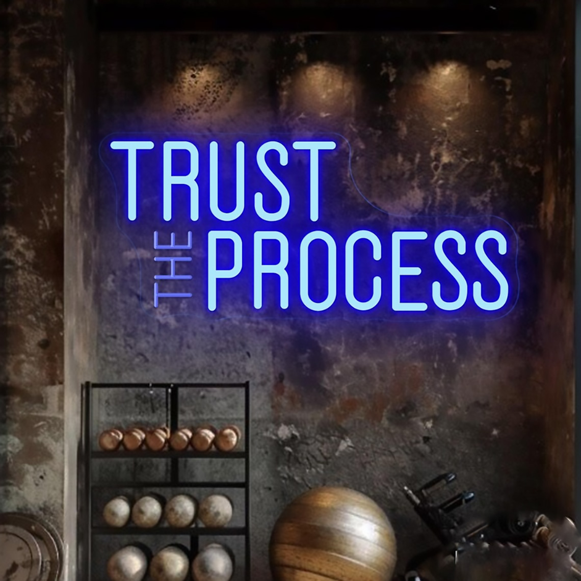 Trust The Process Neon Sign, C - огляд і ціна Home Gym Neon Sign
