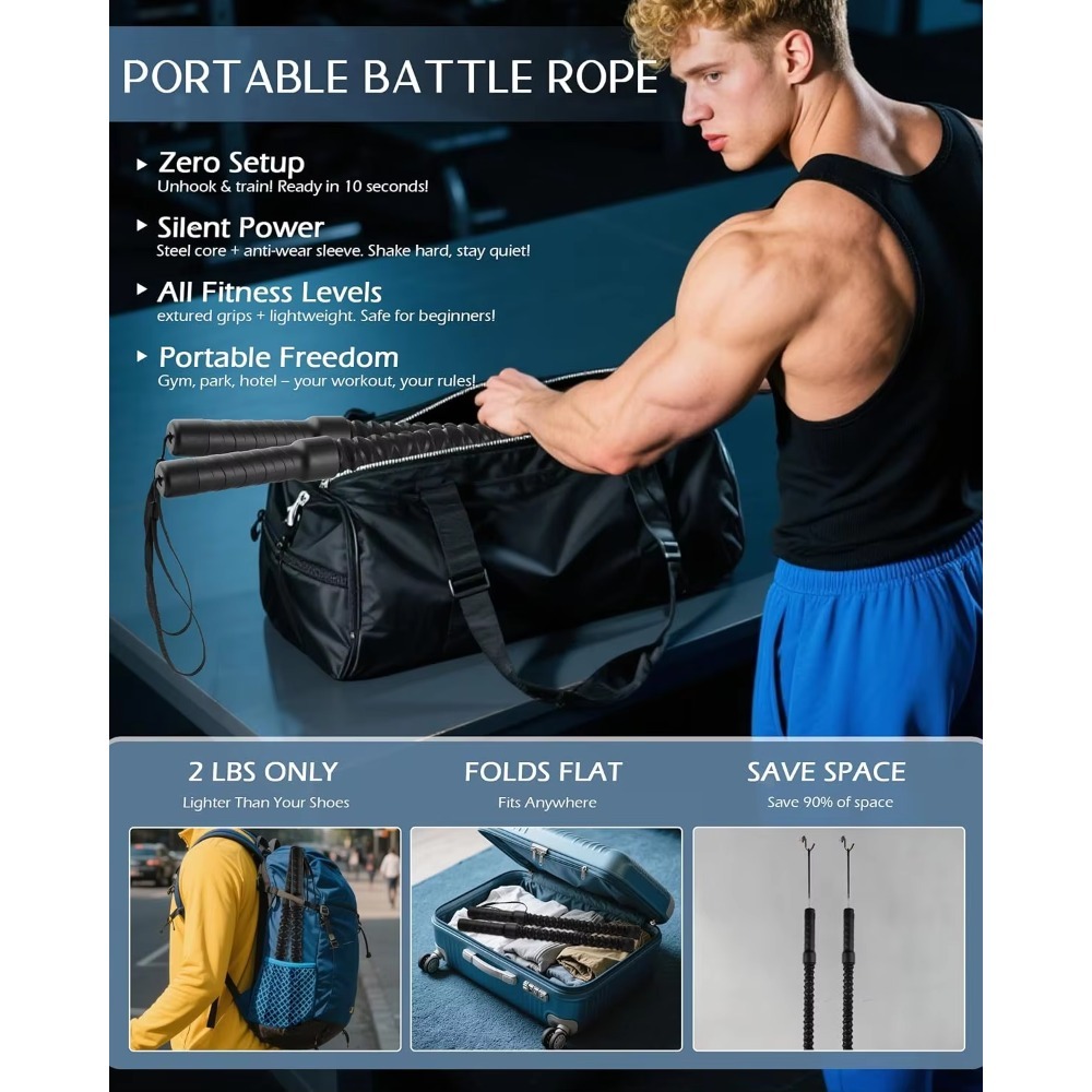 Ropeless Battle Ropes for Home - огляд і ціна Battle Rope Heavy