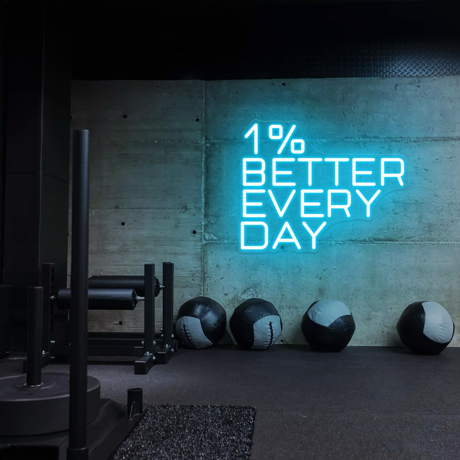 1% Better Every Day Neon Sign, - огляд і ціна Home Gym Neon Sign